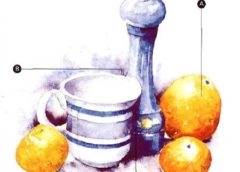 Натюрморт с апельсинами и перечницей