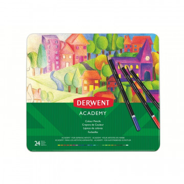 Карандаши цветные 24цв Derwent Academy Colour Pencil tin