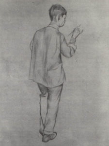 Г. Смирнов. Молодой Б. А. Дехтерев. Графитный  карандаш. 1926.