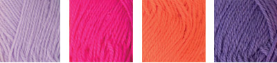 Пряжа "Hobbius" Simple 100% акрил 4 х 25 г 66 м ± 3 м №03 сиреневый-розовый-оранжевый-фиолетовый