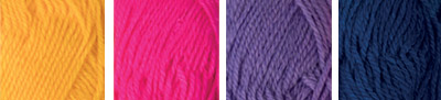 Пряжа "Hobbius" Simple 100% акрил 4 х 25 г 66 м ± 3 м №05 желтый-розовый-фиолетовый-синий