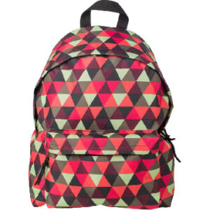 Рюкзак молодежный №1 School красно-зеленые треугольники