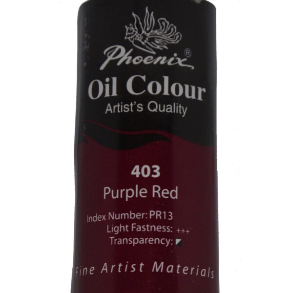 Масляная краска Phoenix (Феникс) в тубе 50 мл. 403 Пурпурный красный